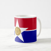 Tasse mit der Flagge von Dallas, USA (VorderseiteRechts)