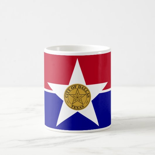 Tasse mit der Flagge von Dallas, USA (Mittel)