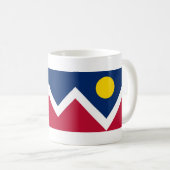 Tasse mit der Flagge von Denver, Colorado Staat - (VorderseiteRechts)