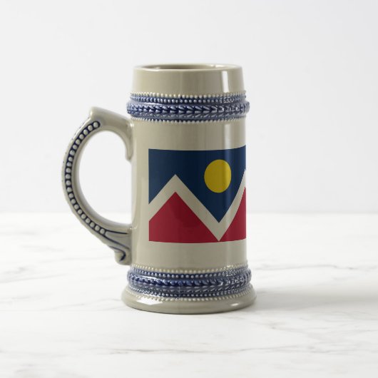Tasse mit der Flagge von Denver, Colorado Staat - (Links)