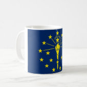 Tasse mit der Flagge von Indiana Staat - USA (Vorderseite Links)