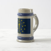 Tasse mit der Flagge von Indiana Staat - USA (VorderseiteRechts)