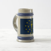 Tasse mit der Flagge von Indiana Staat - USA (Vorderseite Links)
