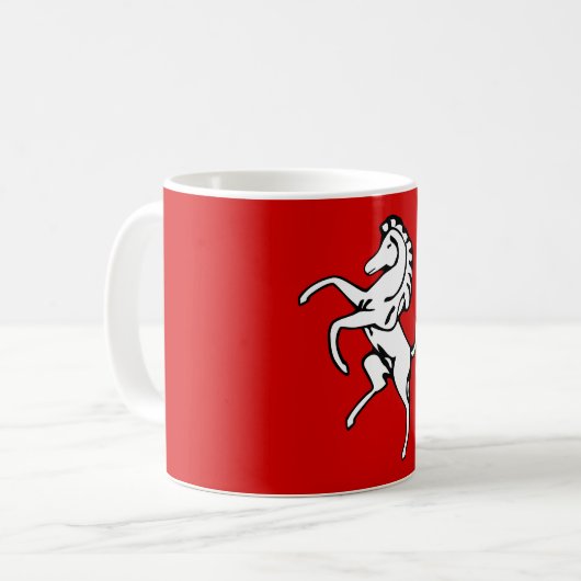 Tasse mit der Flagge von Kent, England (Vorderseite Links)