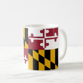 Tasse mit der Flagge von Maryland Staat - USA (VorderseiteRechts)