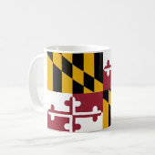 Tasse mit der Flagge von Maryland Staat - USA (Vorderseite Links)