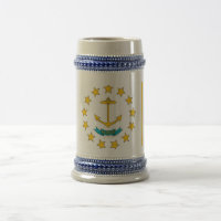 Tasse mit der Flagge von Rhode Island Staat - USA