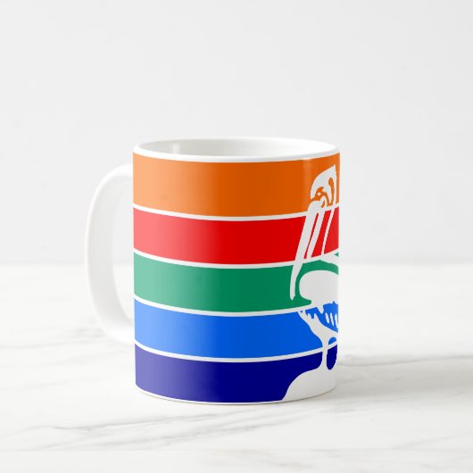 Tasse mit der Flagge von St. Petersburg, Florida (Vorderseite Links)