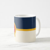 Tasse mit der Flagge von Tulsa, Oklahoma (VorderseiteRechts)