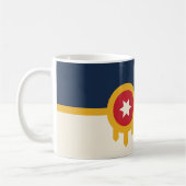Tasse mit der Flagge von Tulsa, Oklahoma (Links)