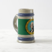 Tasse mit der Flagge von Washington Staat - USA (Vorderseite Links)
