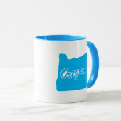 Tasse mit der Form des Bundesstaates Oregon (VorderseiteRechts)