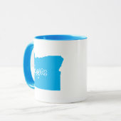 Tasse mit der Form des Bundesstaates Oregon (Vorderseite Links)