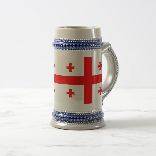 Tasse mit der georgischen Flagge (VorderseiteRechts)