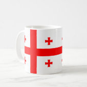 Tasse mit der georgischen Flagge (Vorderseite Links)