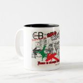 Tasse mit der Grafik entworfen von Chantal Parratt (Vorderseite Links)