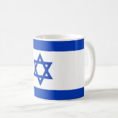 Tasse mit der israelischen Flagge (VorderseiteRechts)