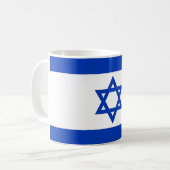 Tasse mit der israelischen Flagge (Vorderseite Links)