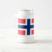 Tasse mit der norwegischen Flagge (Vorderseite Links)