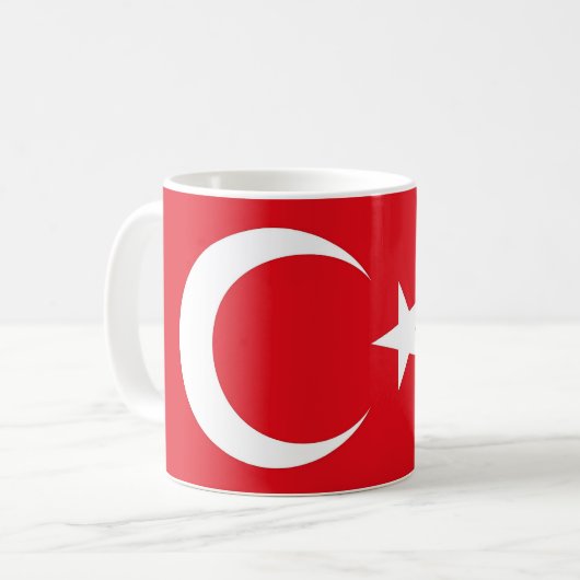 Tasse mit der türkischen Flagge (Vorderseite Links)