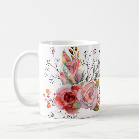 Tasse mit doppelter Blume (Links)