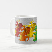 Tasse mit Drachen-Cartoon (Vorderseite Links)