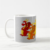 Tasse mit Drachen-Cartoon (Links)