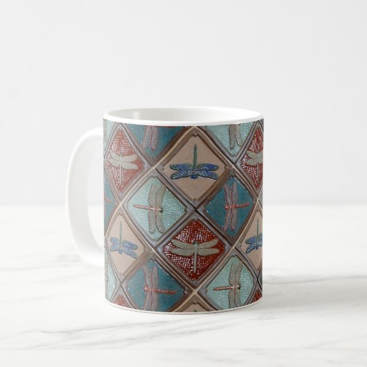 Tasse mit Dragonfly Design (Vorderseite Links)