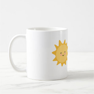 Tasse mit einem Design von Sonne und Morgenwunsch
