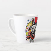 Tasse mit einem lächelnden Pitbull (Linke Ecke)