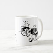 Tasse mit einem mobilen DJ (VorderseiteRechts)