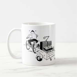 Tasse mit einem mobilen DJ