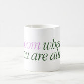 Tasse mit einem Text Bloom wo bist du lebendig (Mittel)