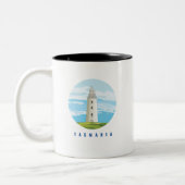 Tasse mit einer Abbildung eines Tasmanischen Leuch (Links)