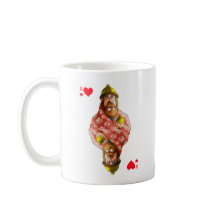 Tasse mit einer Figur des Herzkartenkönigs