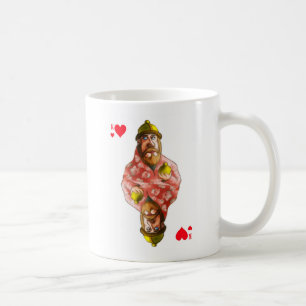 Tasse mit einer Figur des Herzkartenkönigs