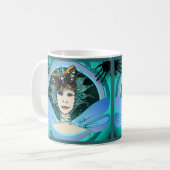 Tasse mit einer stilvollen Fee, die einen (Vorderseite Links)