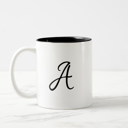 Tasse mit einfacher Anfangsbuchstabe Monogramm-Log (Links)
