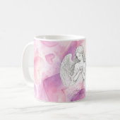 Tasse mit Engel und Herz – Geschenk der ewigen Lie (Vorderseite Links)