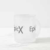 Tasse mit EpicX (Logo mit 3 Texten - horizontal) (VorderseiteRechts)