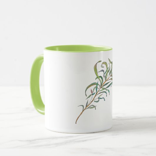 Tasse mit Estragon (Vorderseite Links)