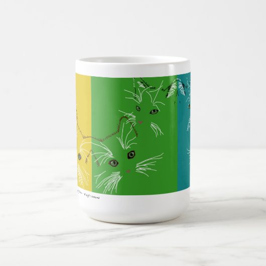 Tasse mit Farben und Kätzchen (Mittel)