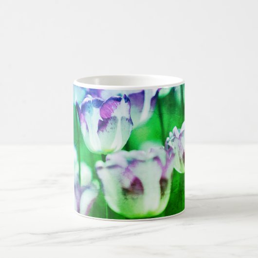 Tasse mit farbigen Tulpen (Mittel)