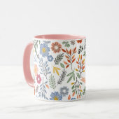 Tasse mit farbiger Blume (Vorderseite Links)