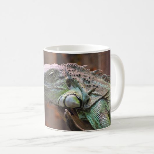 Tasse mit farbiger Iguana-Eidechse (VorderseiteRechts)