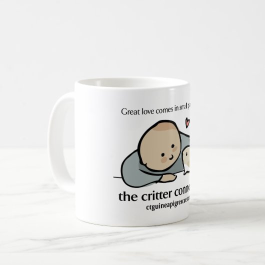 Tasse mit Farblogo und -website (Vorderseite Links)