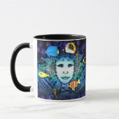 Tasse mit Fee-und Fisch-grafische Kunst-Dekor (Links)