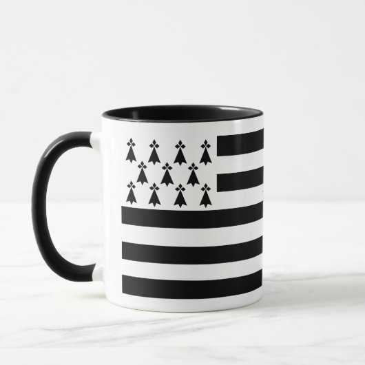 Tasse mit Flagge der Bretagne (Frankreich) (Links)