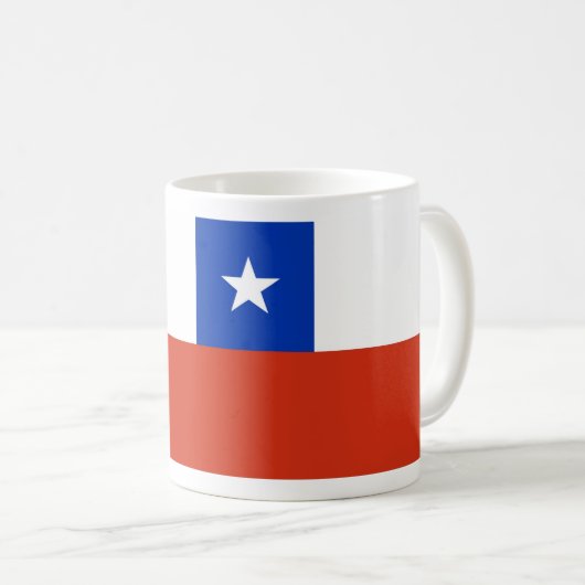 Tasse mit Flagge des Chilen (VorderseiteRechts)