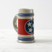 Tasse mit Flagge des Tennessee Staat - USA (Vorderseite Links)